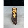 Image 4 : Vintage Hand Carved Wood Boot and Bird w/ Arrow