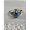 Image 2 : Vintage Sterling Silver Ring w/ Blue Centre Stone
