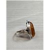 Image 2 : Vintage .925 Silver Amber Ring