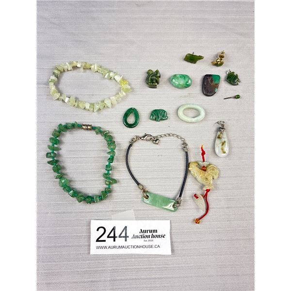 Miscellaneous Jade Bracelets, Pendants and Bits