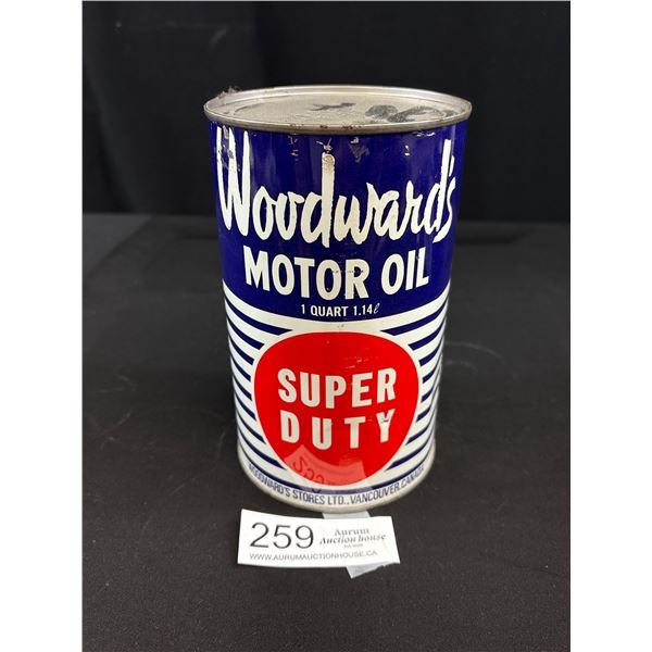 Full Woodwards Superduty 1 Quart Motor Oil Tin