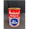 Image 2 : 2 Full Woodwards All Season Motor Oil Tins Pin Holes on Top