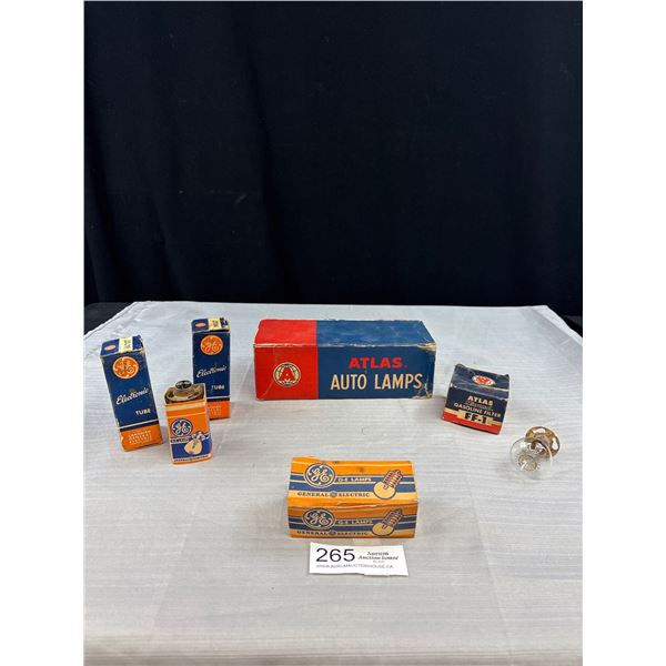 Nice Lot of Vintage General Electric and Atlas Bulbs w/ Original Boxes