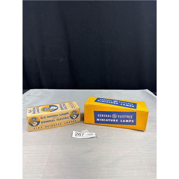 2 Vintage Boxes of G.E Lamp Bulbs