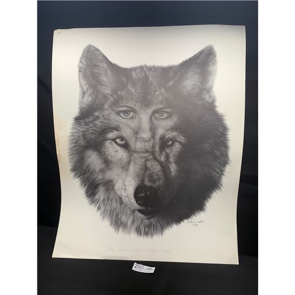 "Mirror Mirror" #711/750 Print By Catherine White Dated 2/89 Approx 22" x 28"