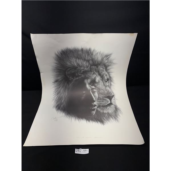 "The Brotherhood" #683/750 Print By Catherine White Dated 11/87, Approx 24" x 31"