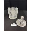 Image 2 : Very Nice Crystal Frosted Lidded Biscuit Jar