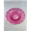 Image 2 : Vintage Pink White Opalescent Hobnail Fenton Decorative Dish/Bowl 9" Diameter + Nice Cranberry Glass