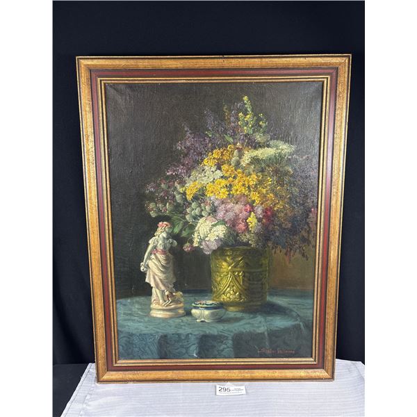 Very Nicely Framed Old 23" x 30" Oil Painting