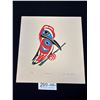 Image 1 : 10" x 10.5" Numbered 133/180 First Nations Signed Print "Perched"
