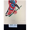 Image 2 : 10" x 10.5" Numbered 133/180 First Nations Signed Print "Perched"