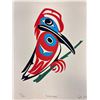 Image 3 : 10" x 10.5" Numbered 133/180 First Nations Signed Print "Perched"