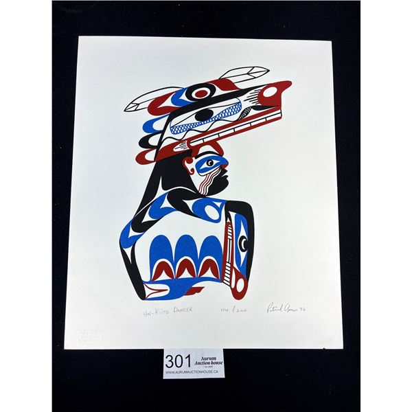 Nice 11" x 13" Numbered West Coast Native Print 114/240 Hin - Kiits Dancer Sigend 1996