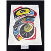 Image 1 : Colorful 11" x 15" Signed West Coast Native Print "H'waaglose"