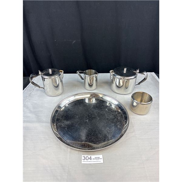 Nice Silver Plated Coffee and Tea Set w/ Tray