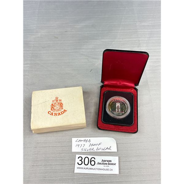 1977 Canadian Silver Proof Dollar in Case