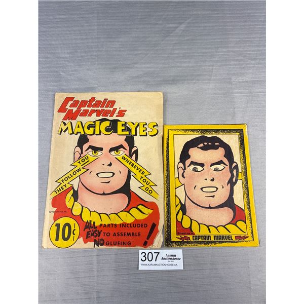 1940s Captian Marvels Magic Eyes 10 Cent Paper Toy Kit
