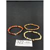 Image 1 : 3 Semi Precious Stone Beads Stretch Bracelet