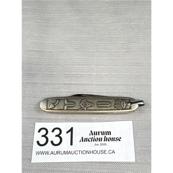 Free Mason Masonic Folding Pocket Knife