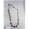 Image 2 : Hand Crafted Resin Pair of Earrings 3 1/2" Long + Extra Length Necklace