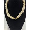 Image 3 : Vintage Twisted Multi Strands of Pearls Necklace + Pair of Earrings
