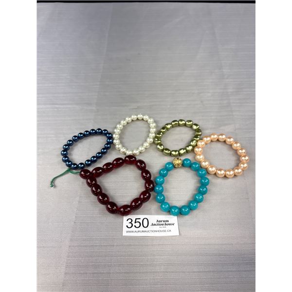 Variety Large Beads + Pearls Bracelets