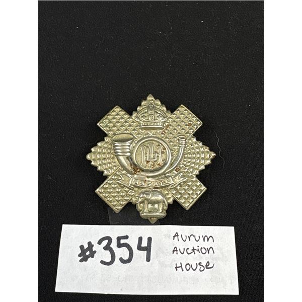 BOAs Military Original Highland Light Infantry Cap Badge Assaye Hil.