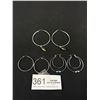 Image 1 : 3 Pairs of Silver Colour Hoop Earrings