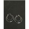 Image 4 : 3 Pairs of Silver Colour Hoop Earrings