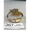 Image 2 : Vintage Hinged Gold and Silver Cuff Bangle Dolphins Very Nice