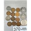 Image 2 : Lot of Old Canadian Pennies Nickles and 50 Cent Coins