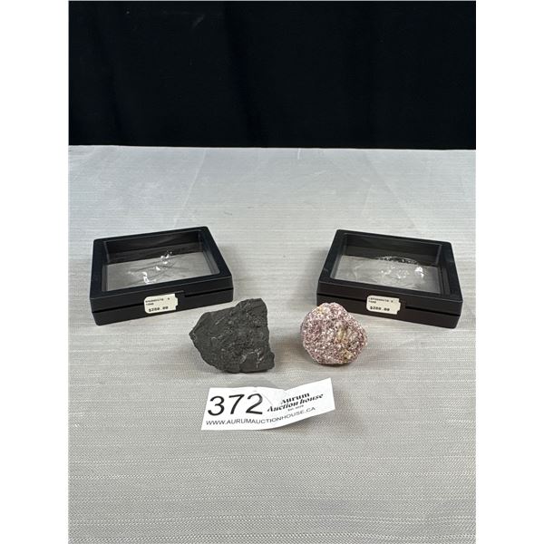 Lot of 2 Assorted Crystals (Shunghite Stone, Lepodorite Stone)