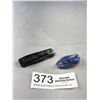 Image 1 : Lot of 2 Assorted Crystals (Sodalite, Black Tourmaline Rough)
