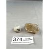 Image 1 : Lot of 2 Assorted Crystals (Moonstone, Natural Citrine Stone)