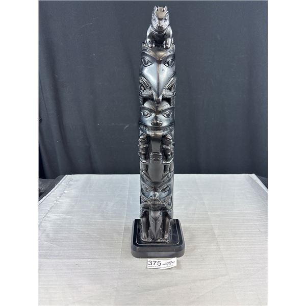 Very Nice 19" Tall Heavy West Coast Native Totem Pole