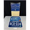 Image 1 : 1956 Royal Bank Calendar + Michigan and Kentucky License Plate