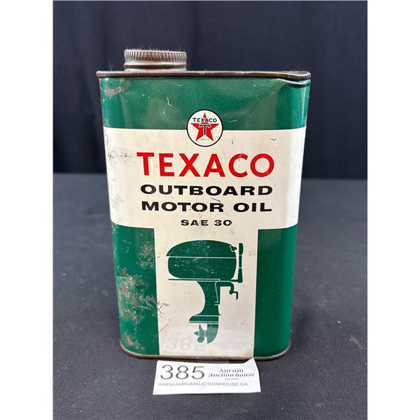 Vintage Texaco Outboard Motor Oil Tin
