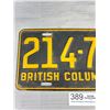 Image 2 : 1956 British Columbia License Plate