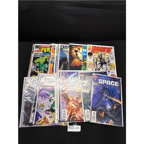 Lot of 25 Comics on Board in Bag