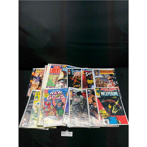 Lot of 25 Comics on Board in Bag