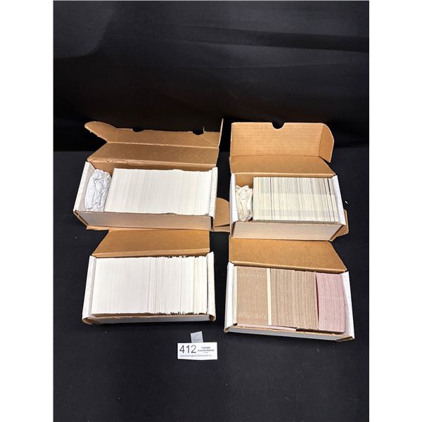 Lot of 4 Boxes of Trading Cards, Topps Desert Storm Spares, Pro Set Sries I 91-92, Upper Deck, and 9