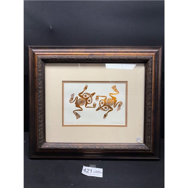 Framed Haida Frog "Hlkkyaan Qqusttaan" Bill Reid Print