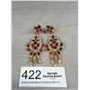 Image 1 : Pair of Rhinestones Dangle Earrings