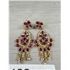 Image 2 : Pair of Rhinestones Dangle Earrings