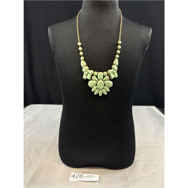 Vintage Gold Colour Glass Necklace