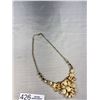 Image 3 : Vintage Gold Colour Glass Necklace