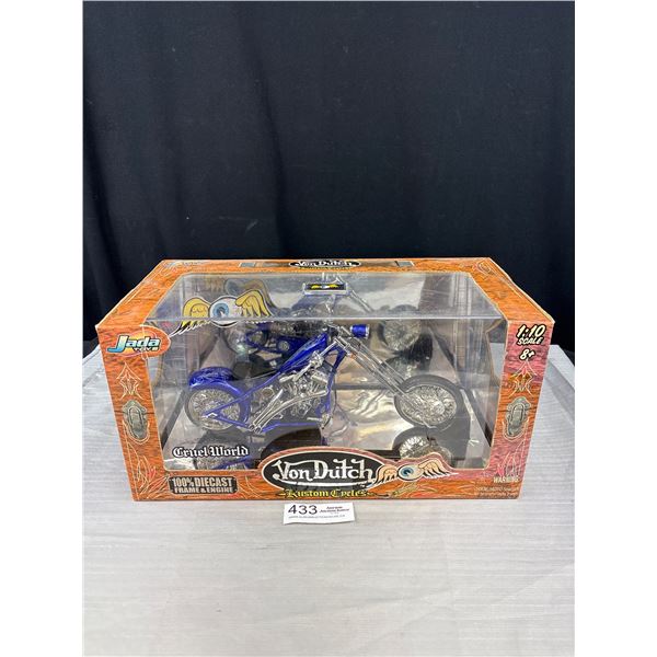 Jada Toys Von Dutch Custom Cycles Diecast Motorcycle In Box