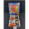 Image 1 : 2 Sealed Boxes of Superman Trading Cards + Marvels Famous Couple Figurines In Box