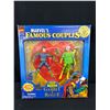Image 2 : 2 Sealed Boxes of Superman Trading Cards + Marvels Famous Couple Figurines In Box