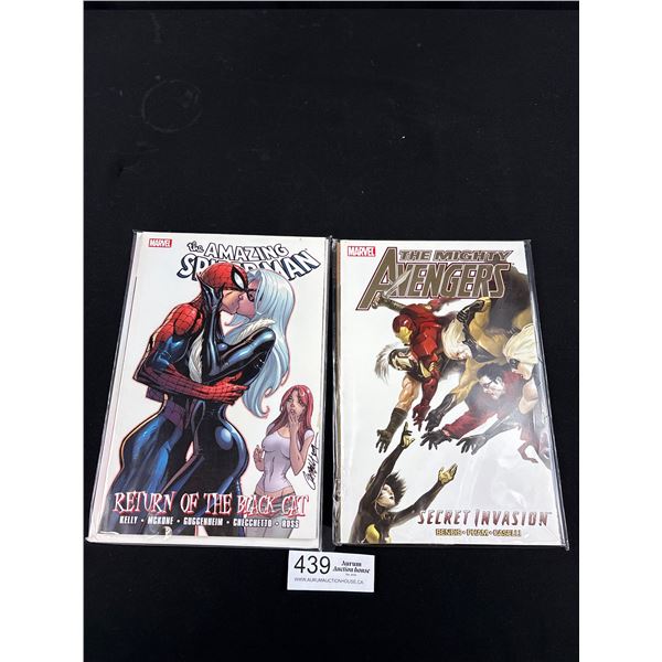 The Mighty Avengers and The Amazing Spiderman Marvel Comic Books On Board In Bag